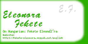 eleonora fekete business card
